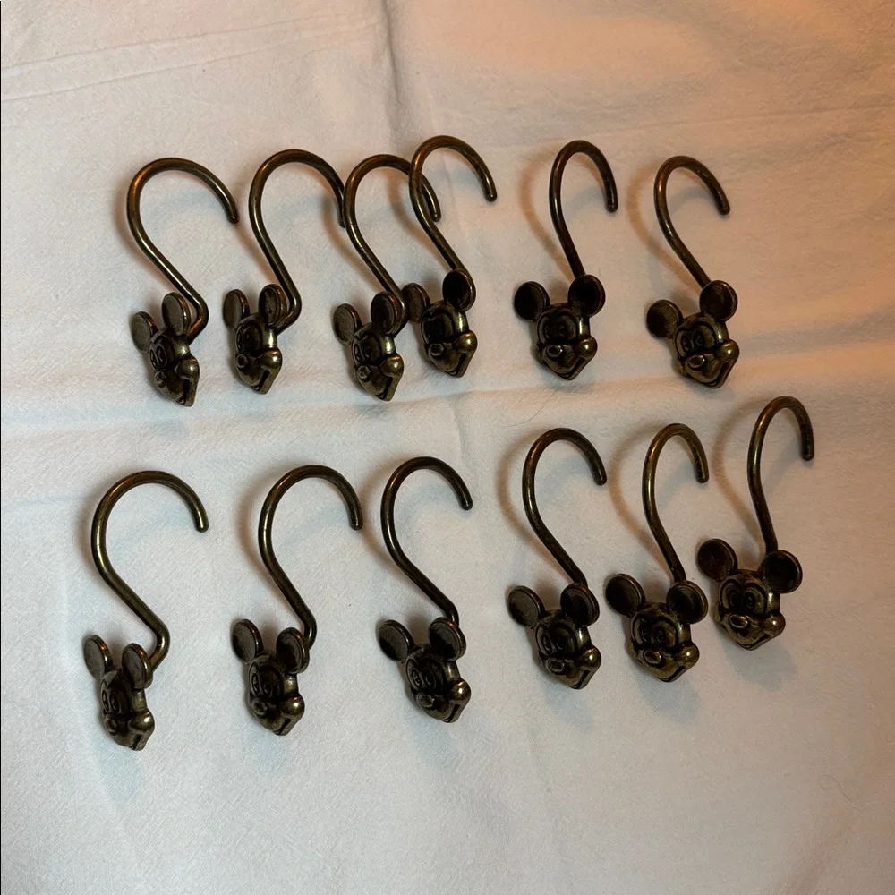 Gold Mickey Mouse shower hooks -12